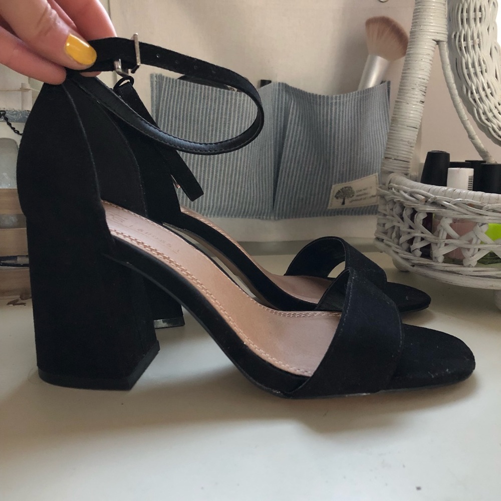 Chunky strap heeled sandals (wide fit)